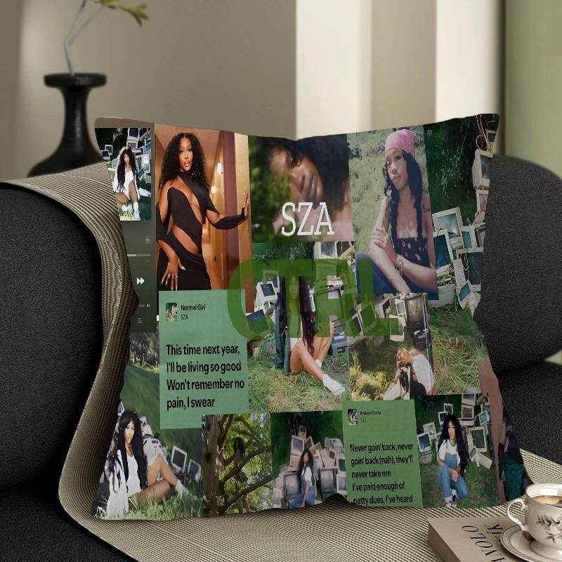 SZA Pop Singer Pillow Anime Pillow Sofa Bed Head Pillow Cover Cushion Cover 45x45 cm Fashion