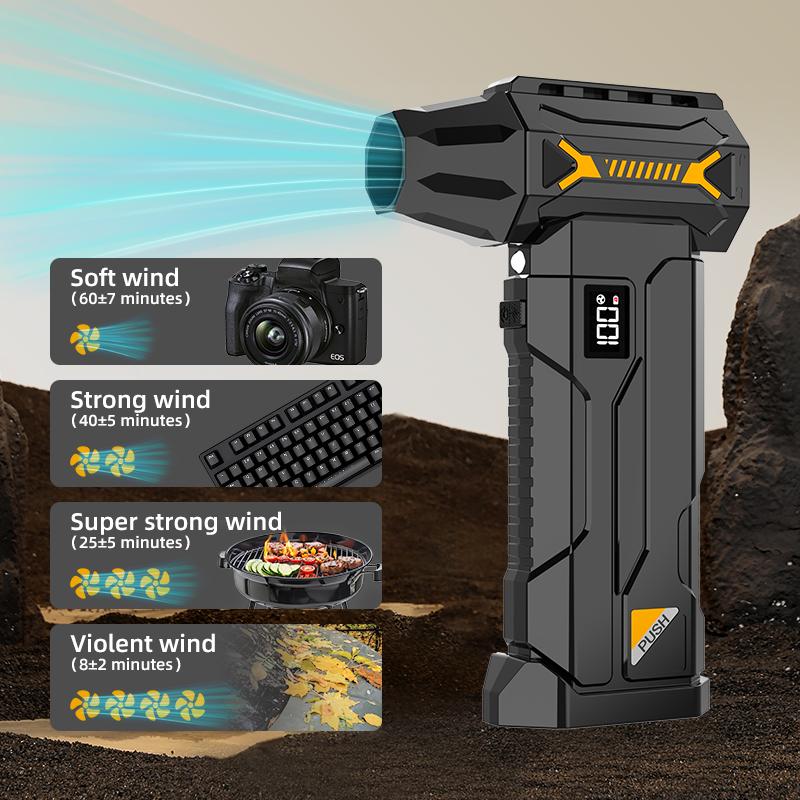2026 New 580000RPM Powerful Turbo Blower Usb Rechargeable Cordless Vacuum Cleaner Strong Wind Pressure Led Lighting Car/ComputerCleaning