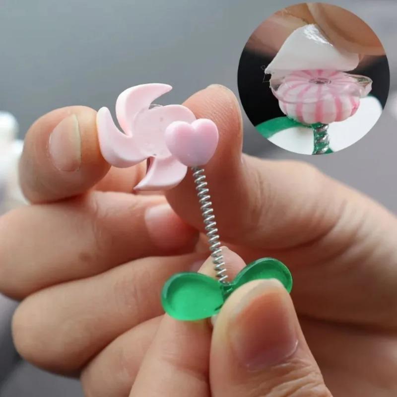 Rotatable Windmill Car Ornament Auto Center Console Display Screen Shaking Head Ornament Car Interior Decoration Accessories