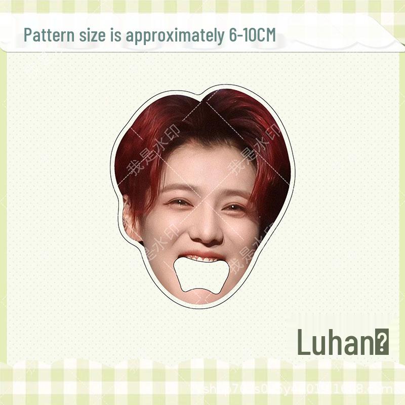 Luhan Acrylic Star Big Head Magnetic Bottle Opener Refrigerator Magnet Gift.