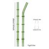 12pcs Reusable Glass Straw with Brush Bag Bamboo-shaped Straws Set Suitable for Milkshakes Juices Coffee Bar Accessories
