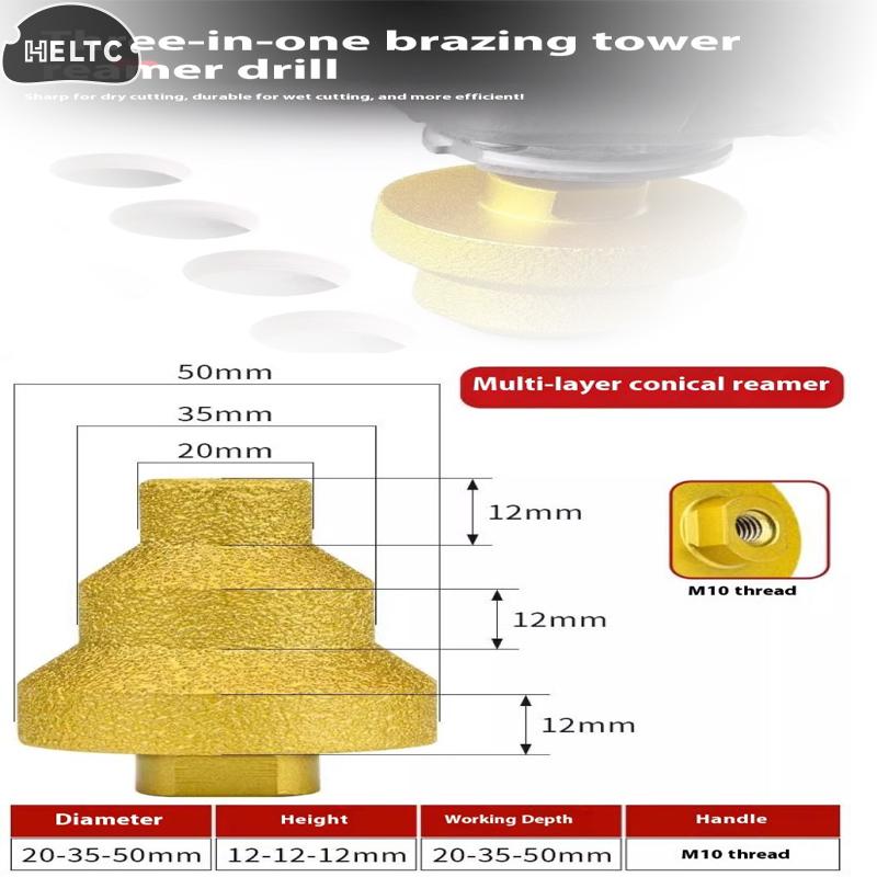 

Gold M10/M14 Diamond Chamfer Router Bits Milling Tile CutterMarble Concrete Reamer Masonry Drilling Crowns Construction Tool M14