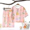 Summer Cotton Pajama Set Thin Air Conditioning Wear for Kids Baby Home Loungewear