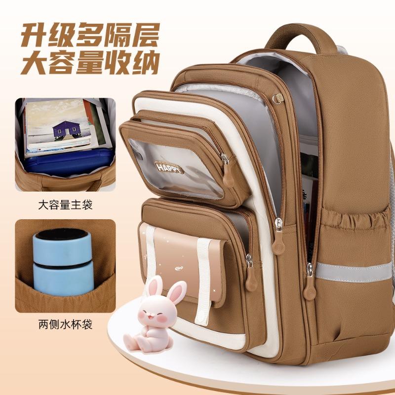 School bag new bag children's primary school students 1-6 backpack burden reduction backpack