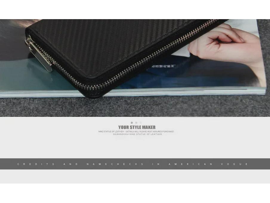 Straw Pattern Microfiber Leather Wallet for Men and Women - Customizable Design