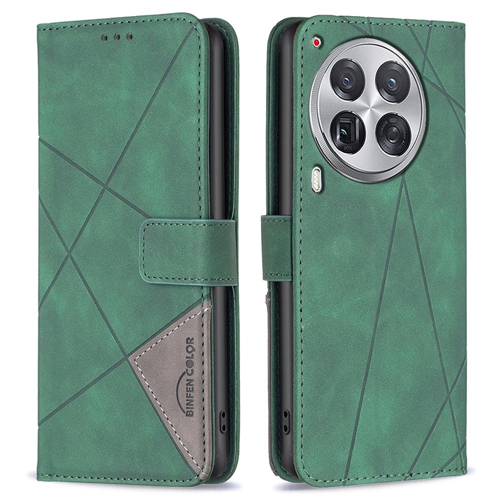 BINFEN COLOR For TECNO Camon 30 Premier 5G Phone Cases Wallet Stand Geometry Imprinted Leather Cover