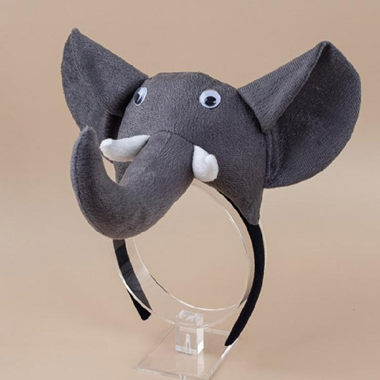 Tier Kostümset Zubehör Elefantenkostüm Set mit Elefantenohren Stirnband Fliege Schwanz Tutu Handschuhe 1/3/4/5Stk.