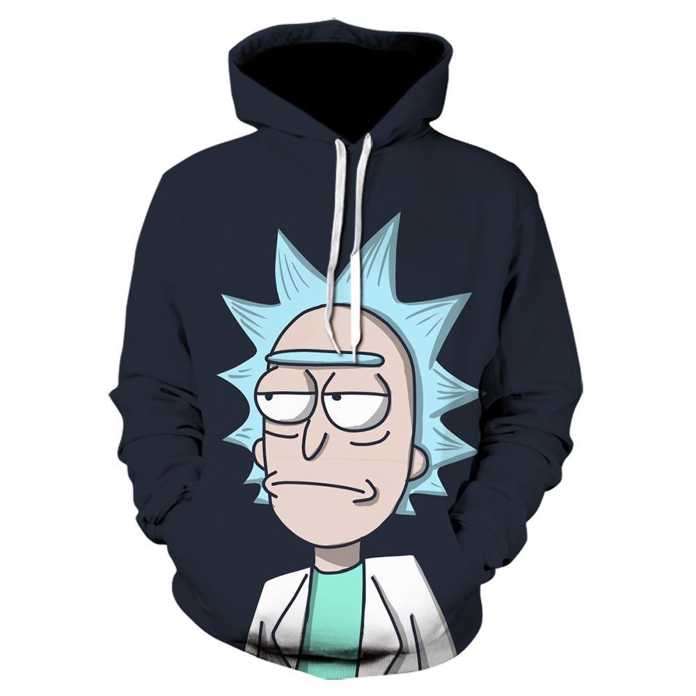 Cross Border Foreign Trade Rick and Morty Digital Printed Hoodie Hooded Men's Hoodie 3D Digital Printed Hoodie