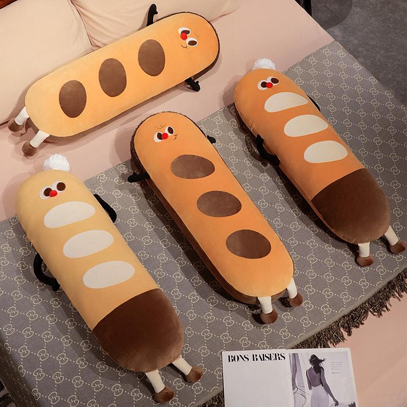 Non-Toxic 90Cm Cute Soft Long Bread Pillow Plush Toys Stuffed Sleep Toast Pillow Home Decor Gift Doll