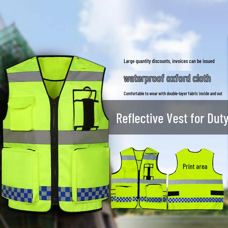 Customizable Waterproof Reflective Motorcycle Safety Vest
