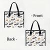 Cute Bat Print Tote Bag Fashion Casual Large Capacity Handbag for Daily Use