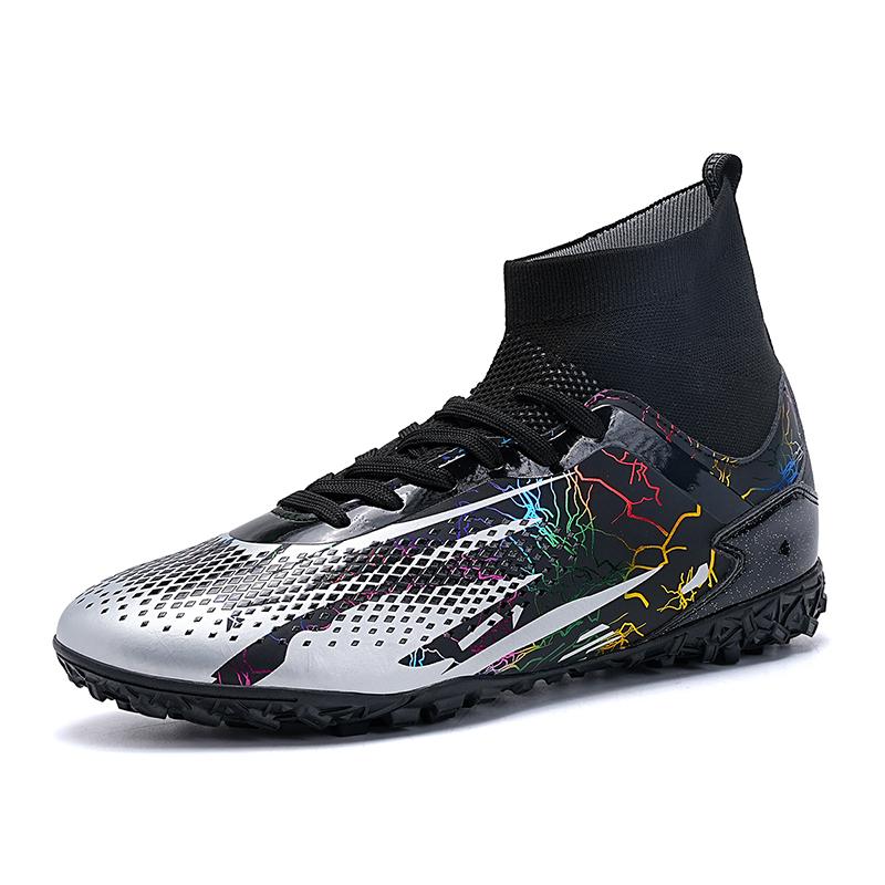 Mode 2024 Heiß Schwarz Rot Herren Fußballschuhe Professioneller Socken Schnelle Fußballschuhe Herren Outdoor Rutschfeste Fußballtrainingsschuhe Mann