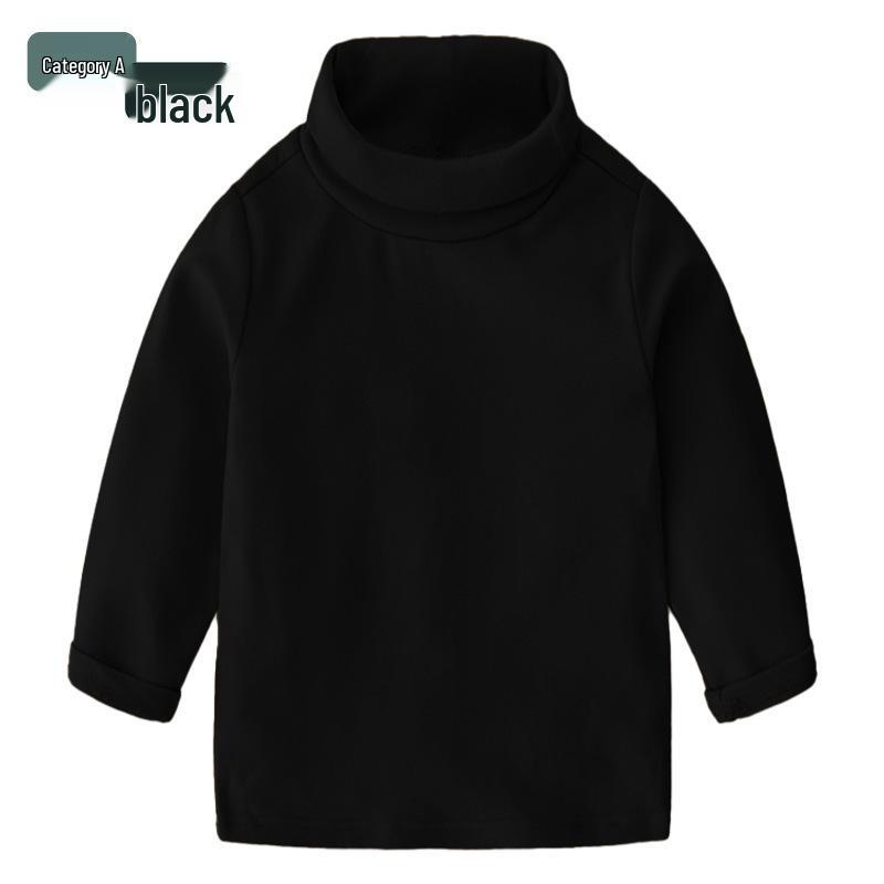 Camiseta Interior Básica de Algodón Puro de Manga Larga y Cuello Alto para Niñas Otoño/Invierno 2025