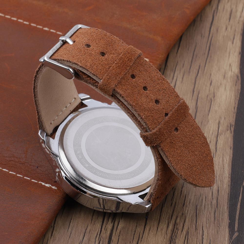 Cinturino per Orologio in Pelle Scamosciata di Alta Qualità 18mm 20mm 22mm 24mm Cinturini per Orologio Vintage Sostituzione Cinturino Accessori Orologio