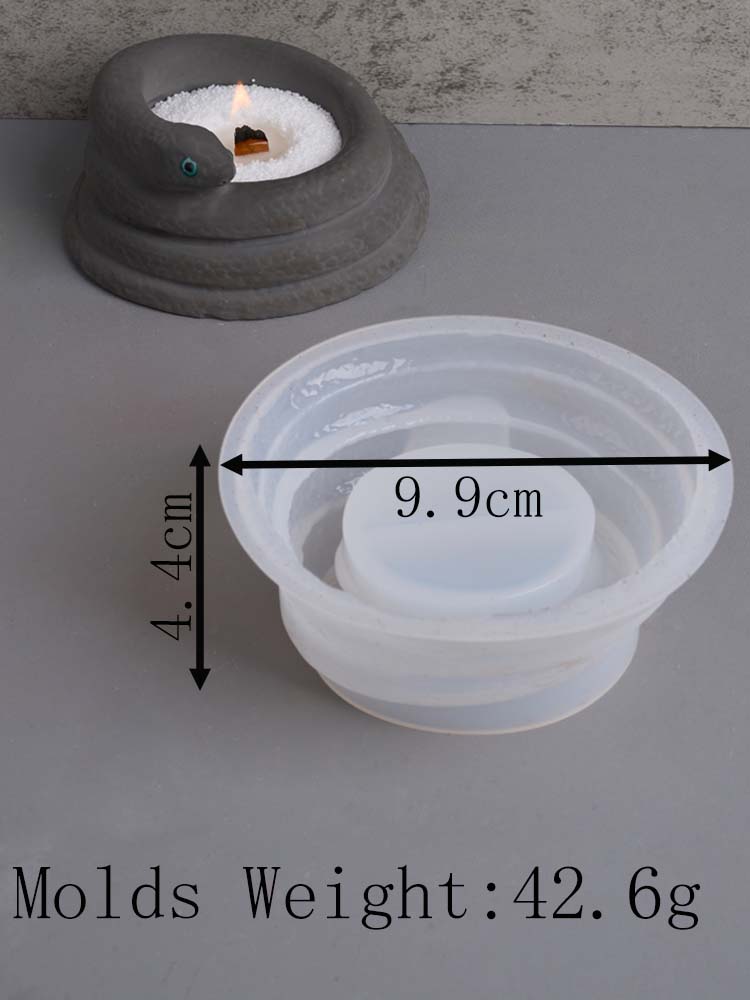 

Бетонная банка для свечей в форме змеи, силиконовая форма, круглый узор из камня, коробка для хранения ювелирных изделий, сделай сам, творческие поделки, подарки, домашний декор