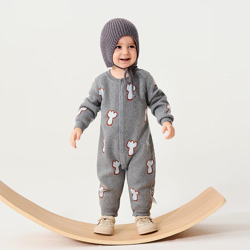 Tongtai Baby Pure Cotton Knit Jumpsuit 90