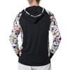 Hooded Print Long Sleeve Zip-Up Rash Guard