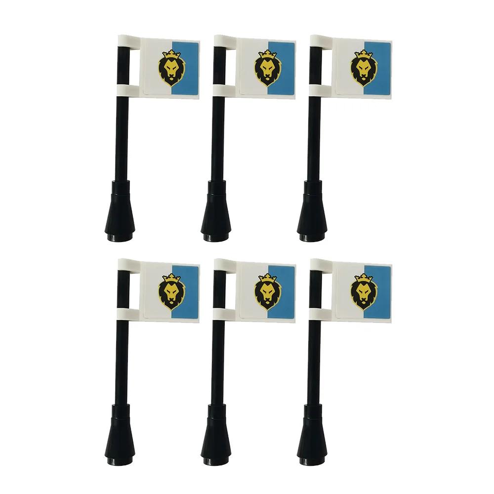 Średniowieczny Zamek Rycerz Legion Flaga Klocki Wojskowa Postać Krzyżowcy Flagi Gondor Starożytny Święte Cesarstwo Rzymskie Zabawka