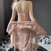 Sexy Pajamas Fun Underwear Women's Lace Suspender Nightgown Robe Summer Pure Lust Tulle Suit Backless