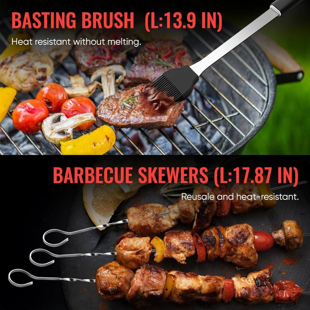 BBQ Accessories Grill Tools Set,Stainless Steel Barbecue Grill Accessories for Outdoor Grill,Barbecue Utensils Grilling Accessor