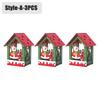 20PCS Christmas Decorations Creative DIY Assembled Cabin Painted Luminous House Christmas Tree Hanging Christmas Hut Ornaments