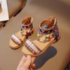 Zomer Meisjes Sandalen Nationale Stijl Kinderen Casual Gladiator Sandalen Mode Kwastje Retro Kids Prinses Open-teen Romeinse Sandalen