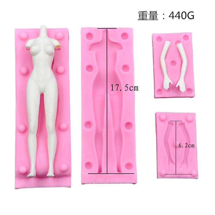 Large 3D Human Body Silicone Mold Female Male Body Clay Mold Figures Polymer Mold Face Doll  Resin Moulds Silicone