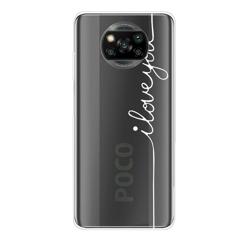 For Xiaomi Poco X3 NFC Case TPU Silicone Soft Cartoon Clear Case for Poco X3 Pro Phone Cover PocoX3 Pro Global Transparent Coque
