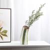 Europäische Keramik Bemalte Vase, Kreative Moderne Heim Wohnzimmer Schreibtisch Schlafzimmer Dekoration Blumengefäß Unregelmäßige Form Vase, 1 Stück