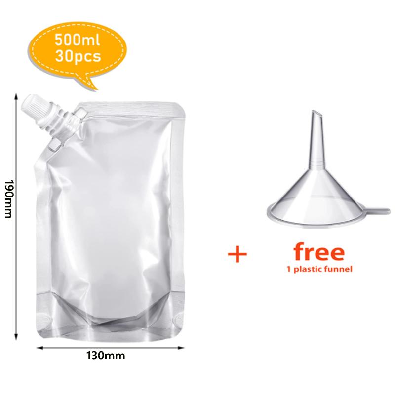 100ml-500ml Cestovní kapsičky na nápoje Průhledné plastové sáčky Uzavřené Skladování šťávy Nápoj Ledově vychlazený sáček Přenosný