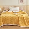 Multi Functional 180*200cm Double Layer Fleece Blanket Thickened 3D Jacquard Plush Blanket Warm Soft Nap Blanket Bedrooms