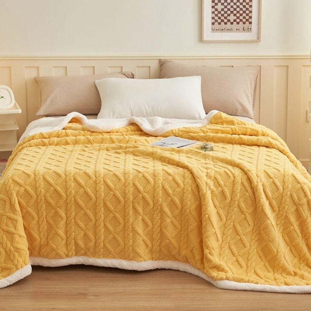 Thickened Plush Blanket Warm Nap Blanket Multi Functional Double Layer Fleece Blanket Dormitory