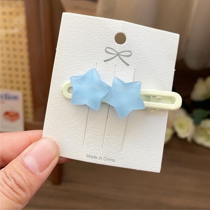 Adorable Bear Hair Clip for Girls: Duckbill Side Bangs Clip, Children's BB Star Hairpin.