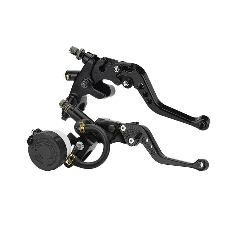 Universeller 7/8" 22mm CNC Aluminium Bremskupplungshebel Hydraulischer Hauptbremszylinder für 250cc-500cc Dirt Pit Bike Motorradteile