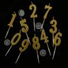 Gold Long Number Birthday Cake Candles - Boxed for Children's First Birthday