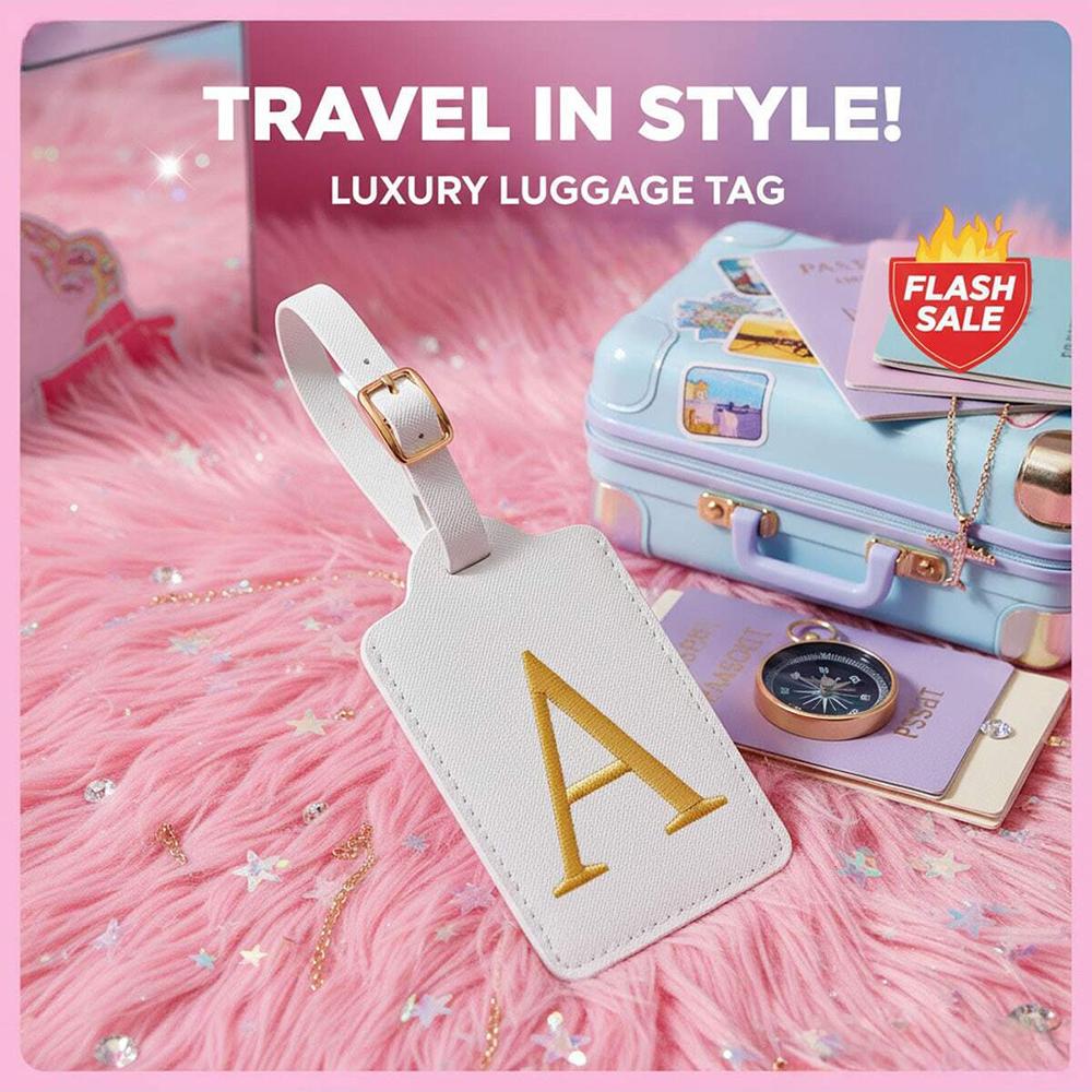 Modischer Koffer mit Buchstabenstickerei, Design mit Sichtschutzklappe, A-Z Buchstaben, unverzichtbares Gepäckidentifikationswerkzeug für Reisen.zwq