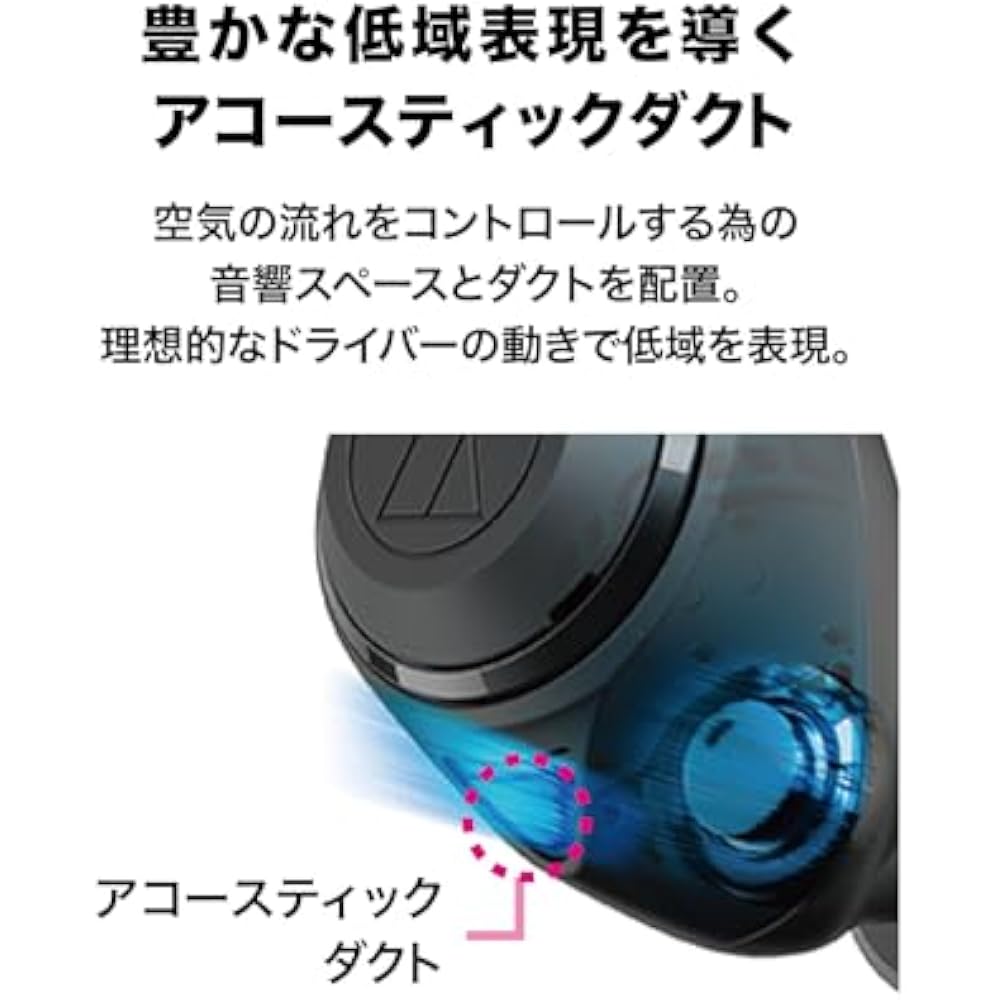 Audio-Technica ATH-CKS50TW BK Wireless Earbuds: Bluetooth/Wireless Earbuds, Noise Cancellation, D...