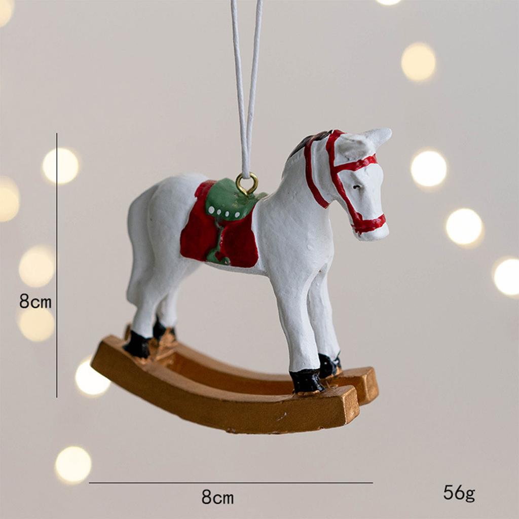Christmas Hanging Horse Figurines Decorative Realistic Horse Toys for Horses Party Favors Decor