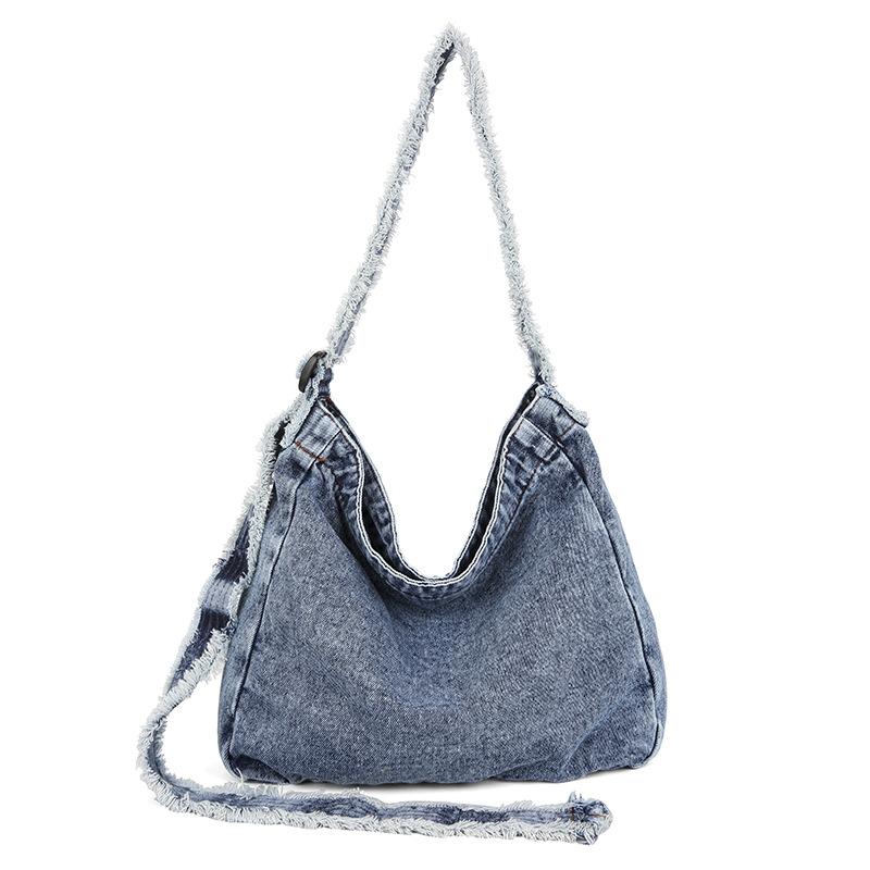 Small fresh and simple denim shoulder bag new summer retro fashion popular messenger women's bag tide