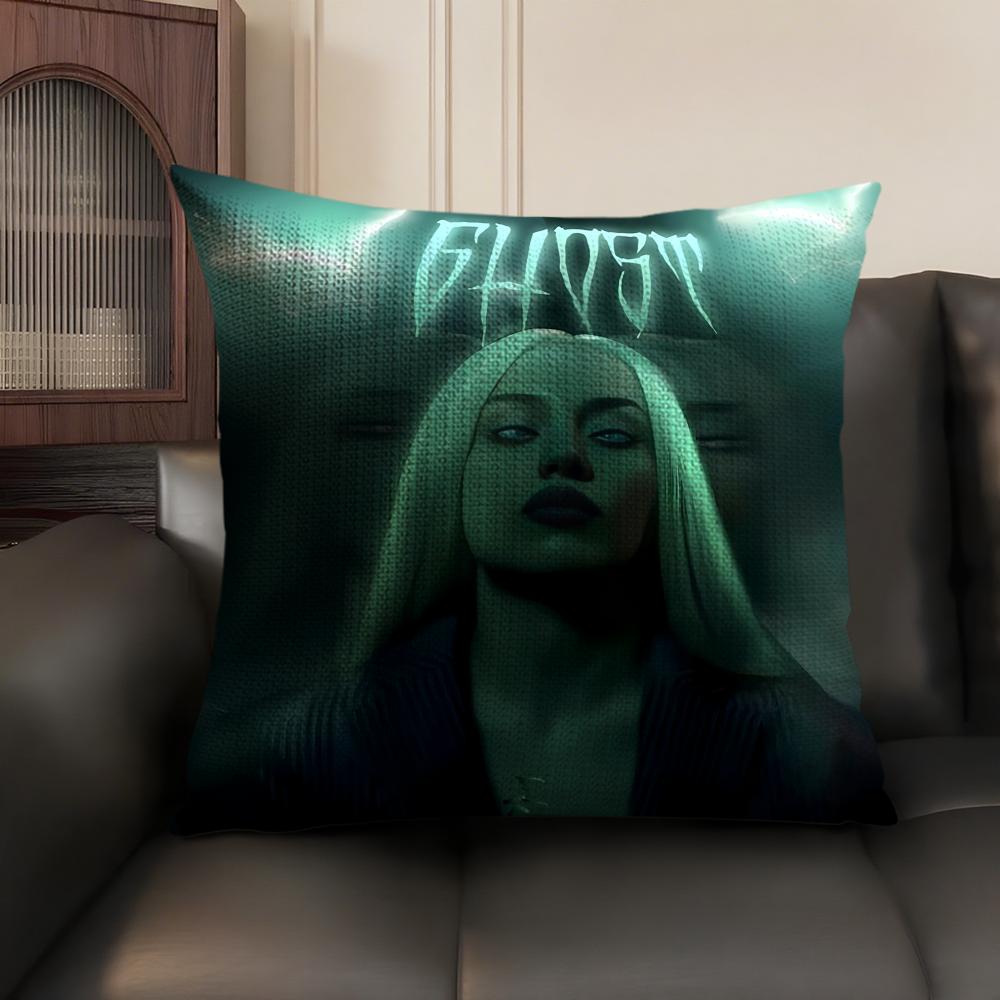 AAva MMax Pop Singer Cushion Cover Natural Linen Organic Fabric DoubleSided Printing Sofa Home Decor Gift Pillow Case