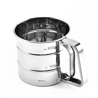 1PC Acciaio Inox Strumenti di Cottura Colino per Polvere Setaccio per Farina Setaccio a Rete Shaker Colore Argento
