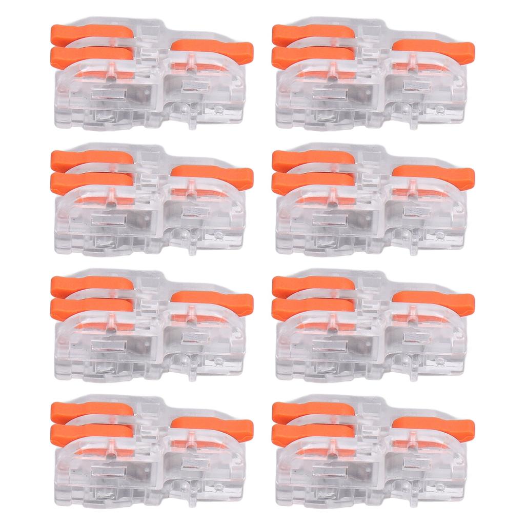 30PCS Quick Splicing Wire Connector Transparent PC Copper Stripping Terminal Splitter DF‑12