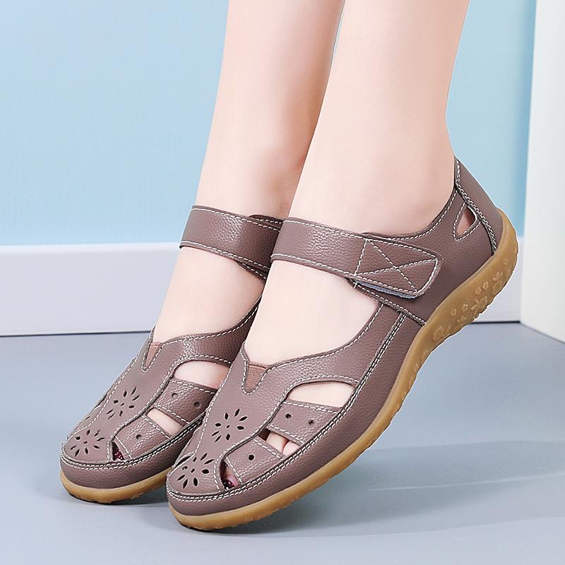 2025 Summer Flat Women's Shoes PU Leather Beach Sandals Outdoor Casual Slippers Women Sandals New Loafer Zapatillas Para Hombre