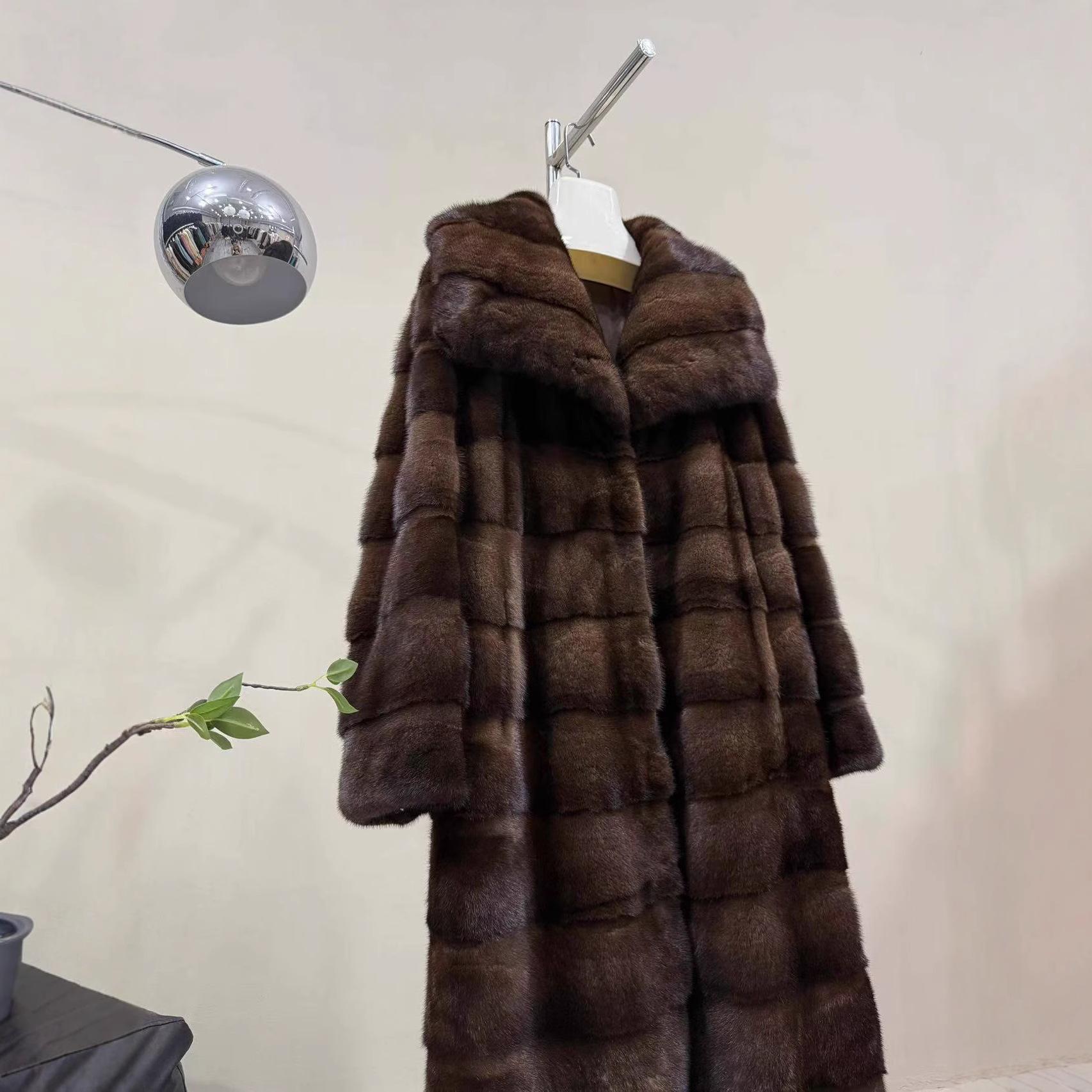 

Новая 2025 Экологичная шуба из меха норки для женщин на зиму Имитация меха норки one size fit all