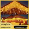 Outdoor Waterproof LED Solar String Icicle and Waterfall Lights for Wedding and Courtyard Decoration