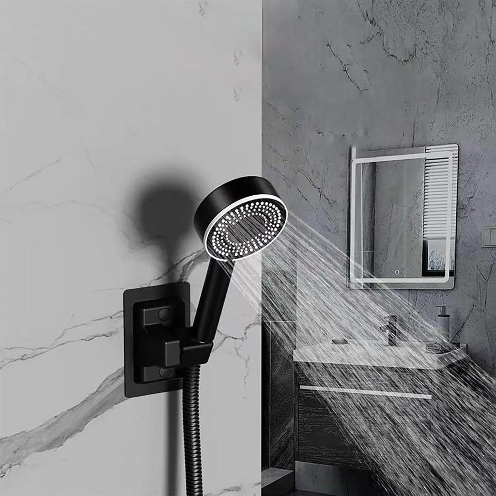 Shower Holder Suction Cup Holder Adjustable Showerhead Holder Plating Shower Rail Head Holder Bathroom Wall Mount Bracket