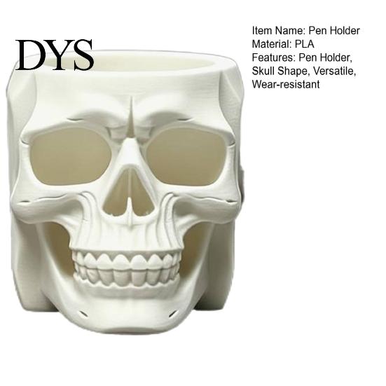 Skull Shaped Desk Accessory Shape Pen Holder, Large Capacity Desktop Organizer, Matte Creative Pencil Cup Finish PLA Storage for Pens And Stationery