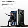DOOGEE Fire 7 Telephone Portable Incassable 5G 16Go+256Go Smartphone Robuste Android 15 6.6" 13000mAh 64MP Double SIM/NFC/GPS Vert