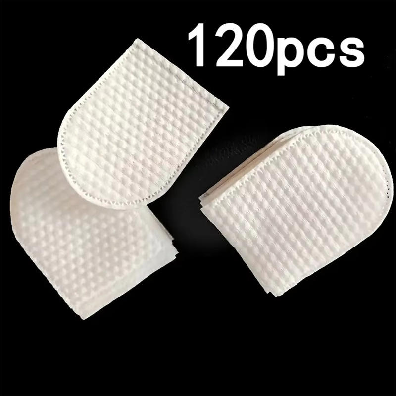 

White 120Pcs Finger Coil Cotton Pads Embossed Pearl Texture Makeup Remover Pads Facial Cleaning Skincare Tool for Face Beauty 120 PCS белый