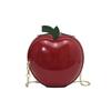 Coin Purse Fruit Shape Chain Bag Large Capacity Solid Color Leather Round Pouch Anti-splash Water Polyester
